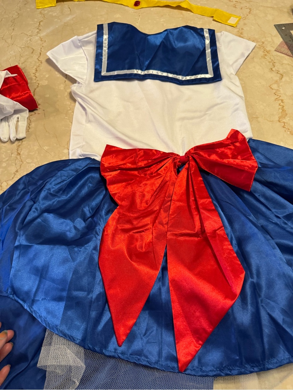 Sailor Moon Costume Dress Gloves Tiara Anime Cosplay Halloween - Picture 4 of 5